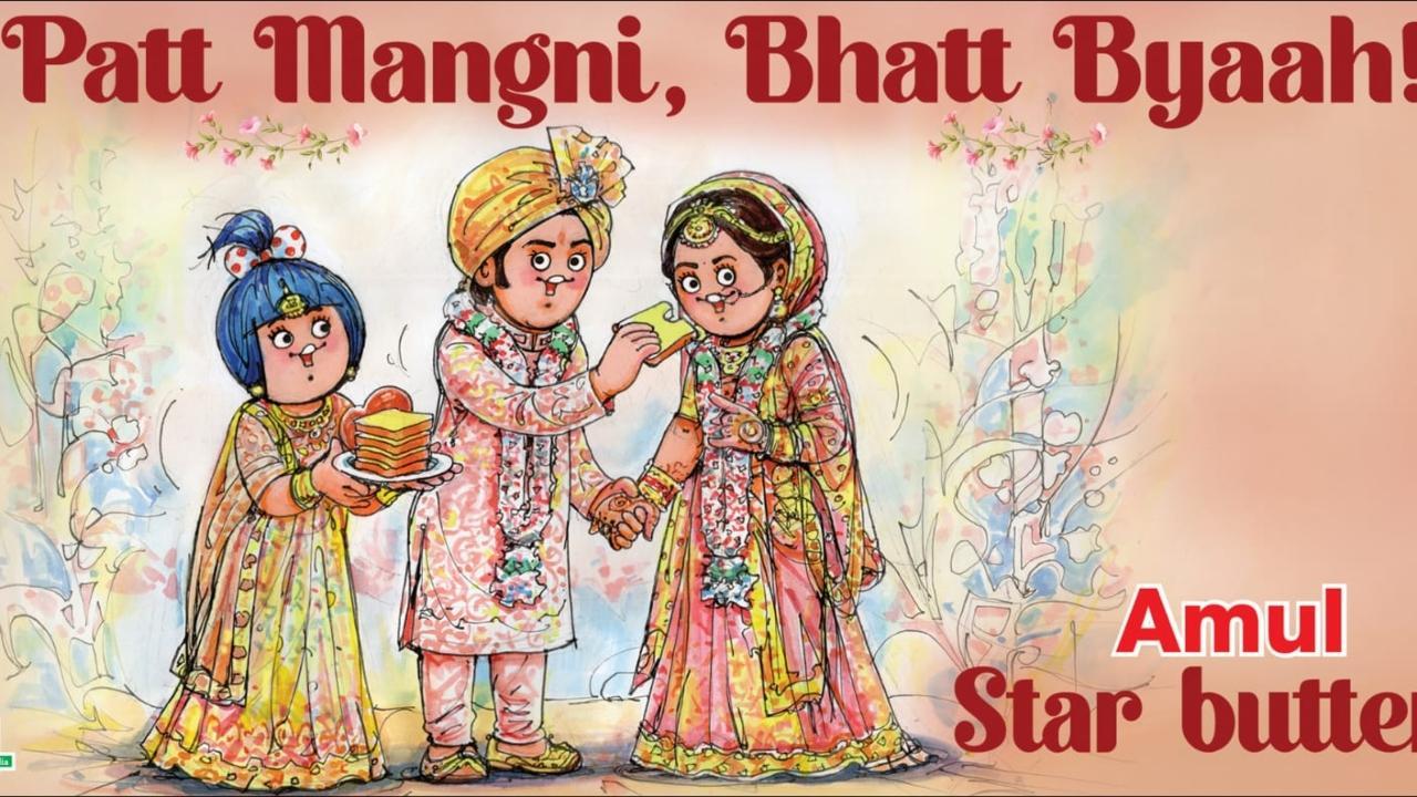 Amul celebrates Ranbir Kapoor, Alia Bhatt's wedding with new doodle